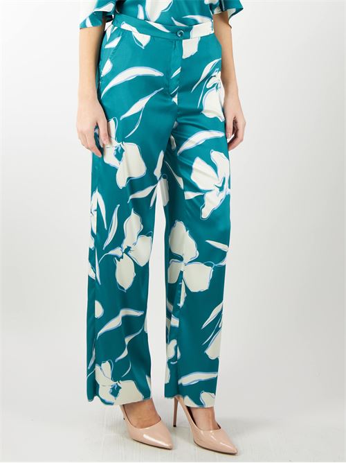 Graphic floral twill trousers Penny Black PENNY BLACK | Pants | SCIOVIA1